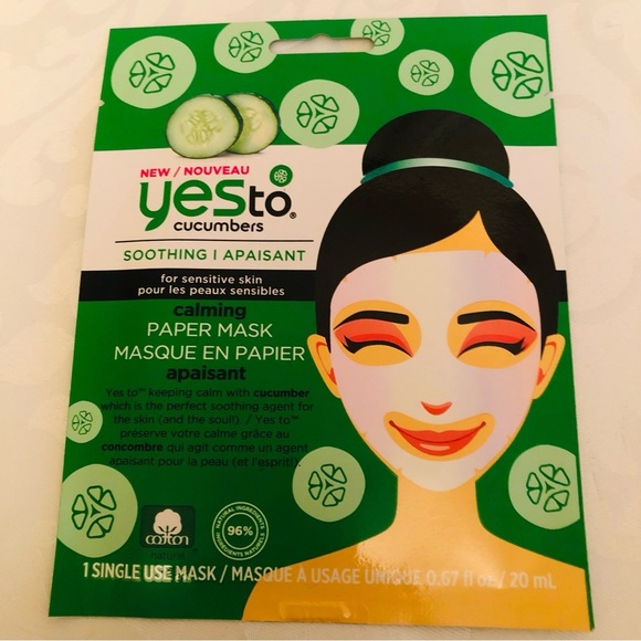 👀4/$25 Yes to Coconut Moisturizing & Cucumbers Calming Paper Mask - Picture 8 of 9